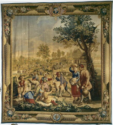 Le Mois de Juin ou la Tonte des moutons, de la tenture dite des Mois Lucas, image 4/7