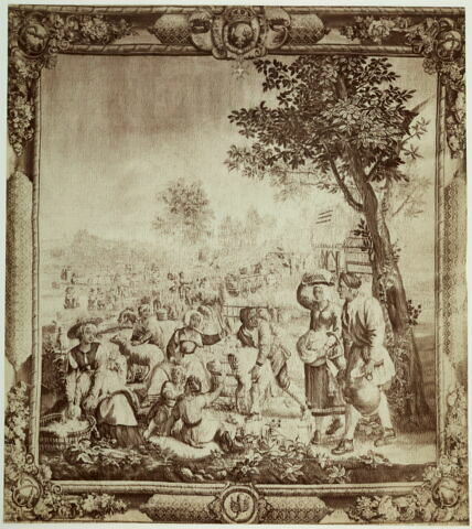 Le Mois de Juin ou la Tonte des moutons, de la tenture dite des Mois Lucas, image 7/7