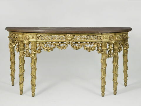 Console d'applique en demi-lune à six pieds