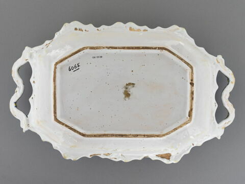 Plateau octogonal en faience, image 2/3
