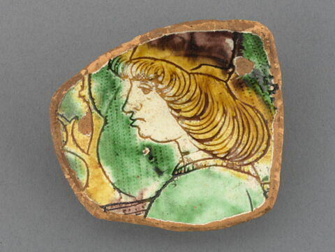 Fragment de vase : profil gauche masculin