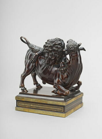 Groupe sculpté : Lion attaquant un taureau, image 3/7
