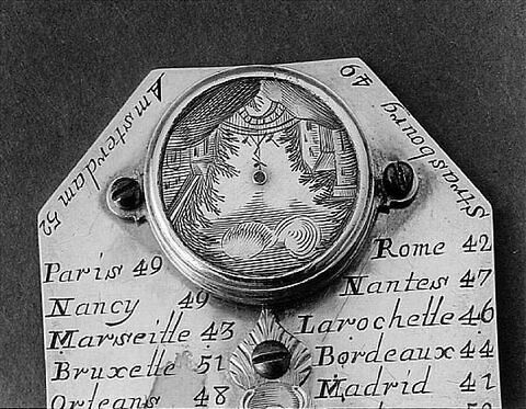 Cadran solaire horizontal de type Butterfield et son étui, image 2/4