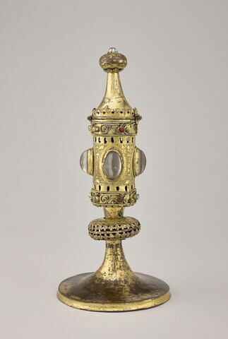 Petit reliquaire à monstrance cylindrique, image 2/9