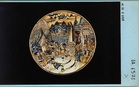 Plat circulaire : Le Jugement de Salomon, image 4/5