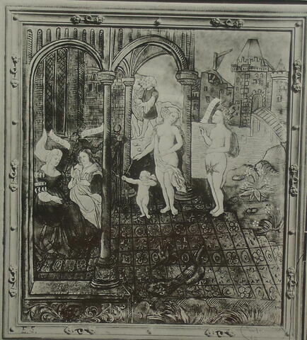 Plaque : Vénus et Junon favorisent les amours de Didon et Enée, d'un ensemble de onze plaques (OA 7550 à OA 7559 et OA 6596), image 3/5