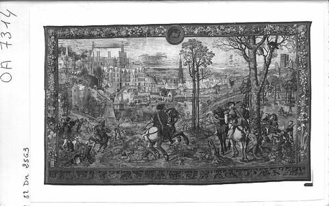 Le mois de mars ou Le signe du bélier ou La chasse au faucon, de la tenture des Chasses de Charles Quint, image 13/26