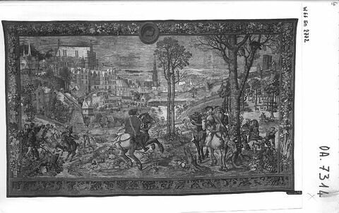 Le mois de mars ou Le signe du bélier ou La chasse au faucon, de la tenture des Chasses de Charles Quint, image 19/26