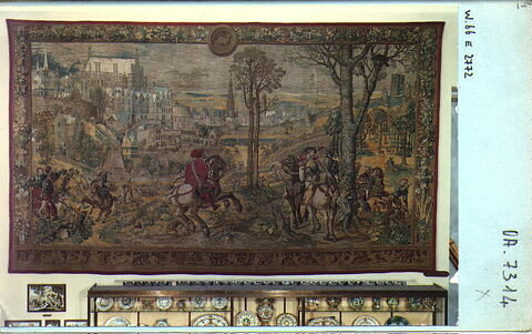 Le mois de mars ou Le signe du bélier ou La chasse au faucon, de la tenture des Chasses de Charles Quint, image 21/26