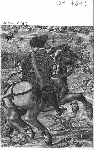 Le mois de mars ou Le signe du bélier ou La chasse au faucon, de la tenture des Chasses de Charles Quint, image 15/26