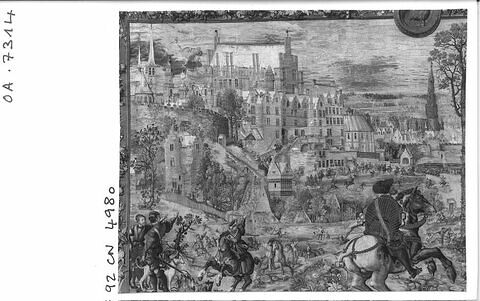 Le mois de mars ou Le signe du bélier ou La chasse au faucon, de la tenture des Chasses de Charles Quint, image 5/26