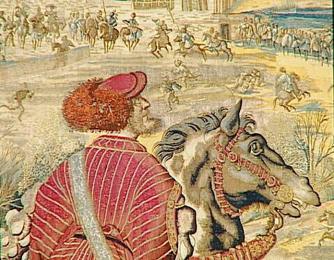 Le mois de mars ou Le signe du bélier ou La chasse au faucon, de la tenture des Chasses de Charles Quint, image 11/26