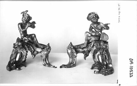 Chenêts aux singes, d'une paire (avec OA 10533 2)