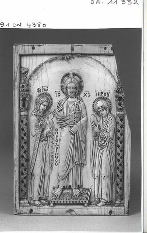 Partie centrale d'un triptyque : Christ entre la Vierge et saint Jean-Baptiste (Déisis), image 3/4