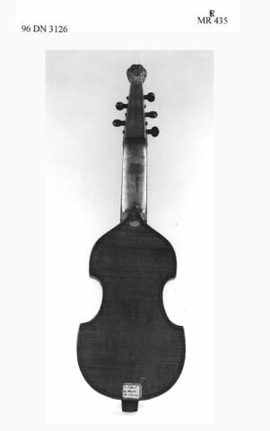 Pardessus de viole à cinq cordes, manche terminé par une tête de femme, image 3/3