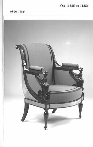 Bergère du salon de Madame Récamier (OA 11384 à 11391), d'une paire avec OA 11385, image 2/2