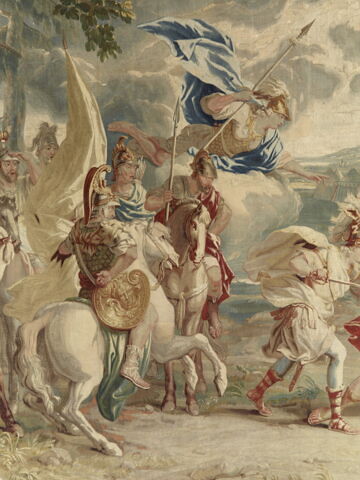Le Combat de Télémaque et d'Iphiclès, fils du roi Adraste, de la tenture de l'Histoire de Télémaque, image 3/4