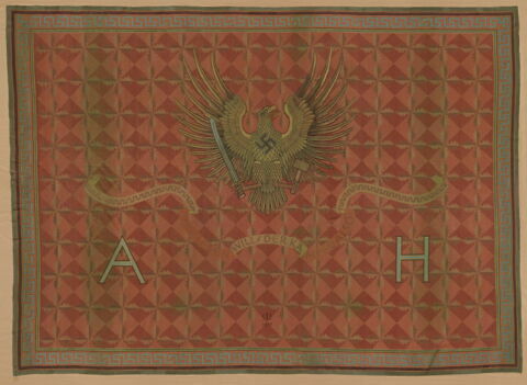 Tapisserie avec un aigle héraldique