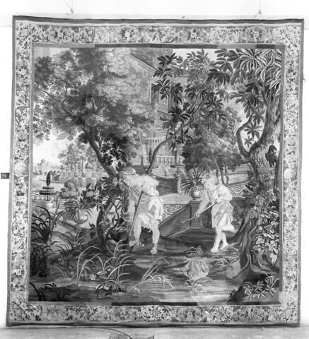 Enfants bêchant et fauchant, d'une tenture des Enfants jardiniers, image 12/12