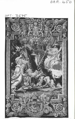 Armide sur le point de poignarder Renaud, d’une tenture de Renaud et Armide, image 7/7