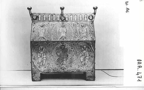 Châsse : Christ en Gloire entouré d'apôtres et trois anges, image 2/9