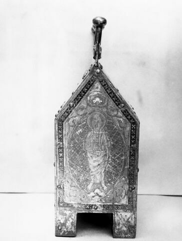 Châsse : Christ en Gloire entouré d'apôtres et trois anges, image 7/9