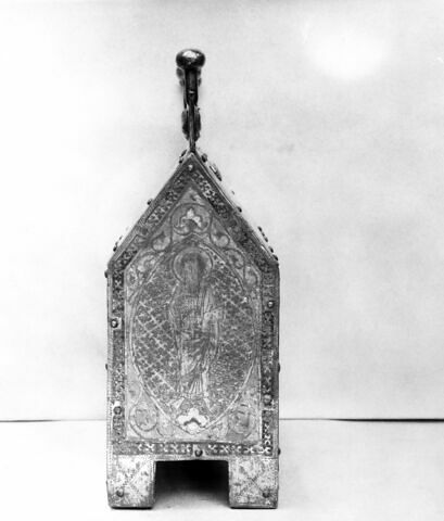Châsse : Christ en Gloire entouré d'apôtres et trois anges, image 8/9