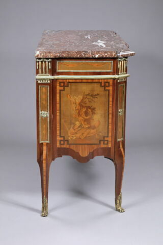 Commode marqueterie à deux tiroirs, image 7/9