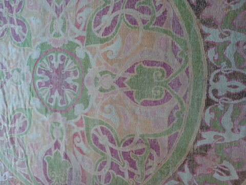 Tapis velours carré à grande rosace centrale, image 4/8