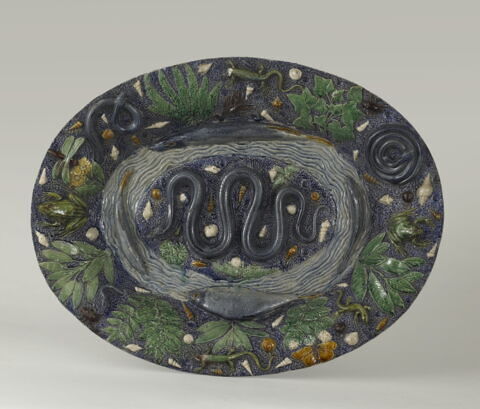 Bassin ovale : "rustiques figulines"