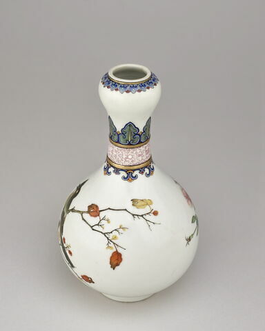 Bouteille à décor d'oiseaux et de poème, image 4/6