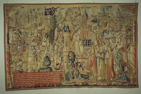 Louis XI levant le siège de Dole en 1477, de la tenture de saint Anatoile de Salins, image 3/9