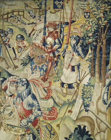 Louis XI levant le siège de Dole en 1477, de la tenture de saint Anatoile de Salins, image 4/9