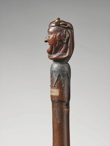 Canne surmontée d'une tête de marotte, image 2/3