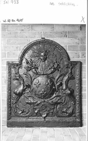 Plaque de cheminée aux armes de France