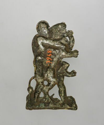 Figure d'applique : Hercule étouffant le lion de Némée, image 2/3