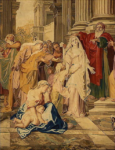 La chaste Suzanne, troisième pièce de la quatrième tenture de l'Ancien Testament, image 4/7