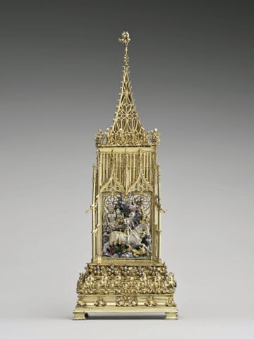 Baiser de paix : saint Georges terrassant le dragon