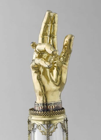 Bras-reliquaire de saint Louis de Toulouse (aux armes de Sancia ou Sanche de Majorque), image 4/12