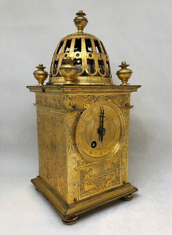 Horloge de table en forme de tour carrée aux armes du roi Henri III
