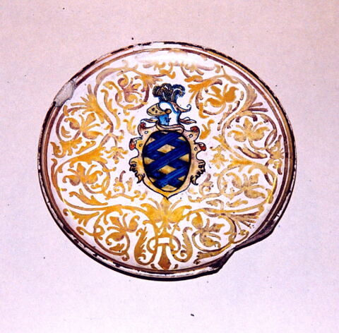 Plateau rond sur un pied : armoiries, image 4/4
