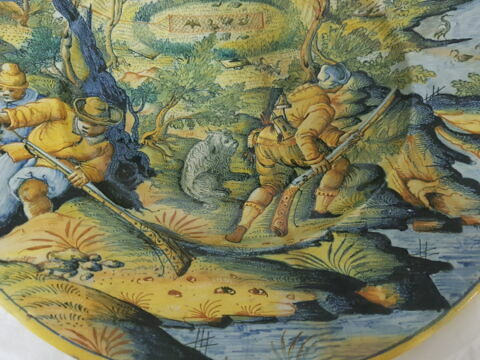 Plat rond : scène de chasse, image 4/4