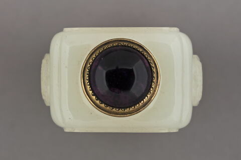 Flacon en jade gris avec bouchon en améthyste, d'une paire avec R 433, image 7/7