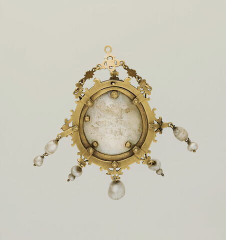 Pendentif en or émaillé, orné de rubis, image 2/2