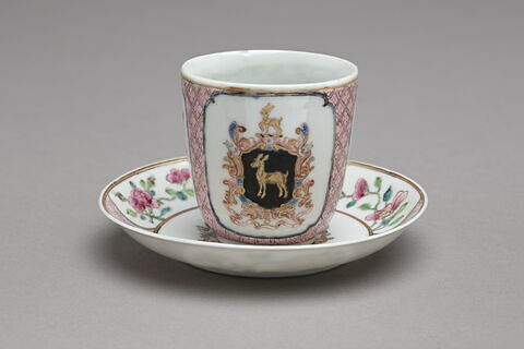 Tasse à café avec soucoupe, d'un service à thé et à café de dix-huit pièces (R 1173 à 1191)