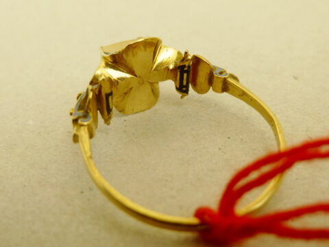 Bague en or émaillé avec rubis, image 4/5