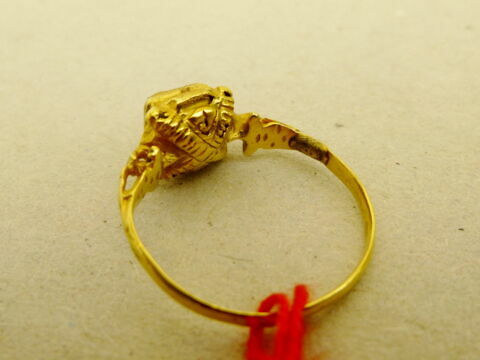 Bague en or émaillé avec émeraude, image 4/5