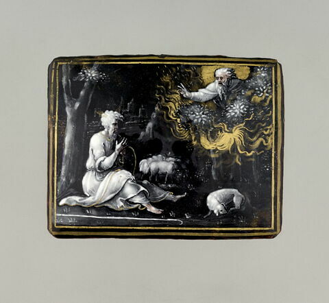 Plaque : Histoire de Moïse, Le Buisson ardent