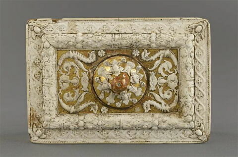 Coffret de forme rectangulaire, à couvercle plat surmonté d'un bouton, image 4/6