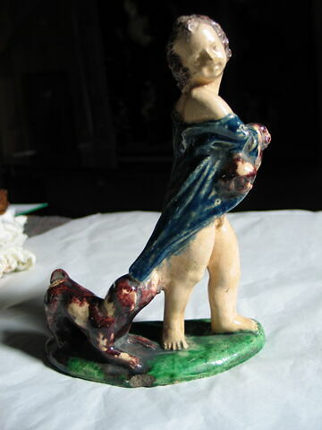 Statuette : L'Enfant aux chiens